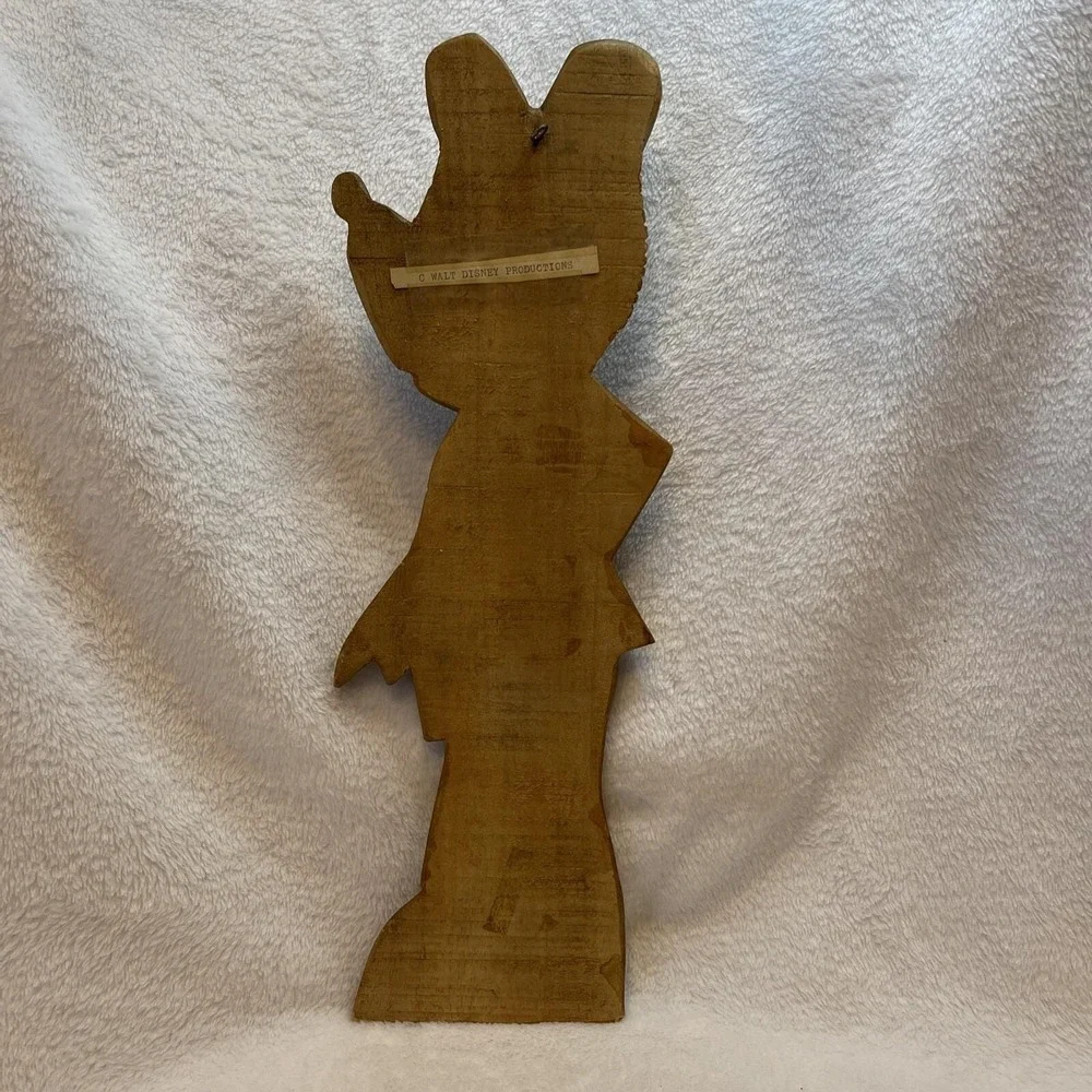 Vintage Disney Mickey‎ Mouse Wood Wall Plaque Carved Figurine 15 Inch